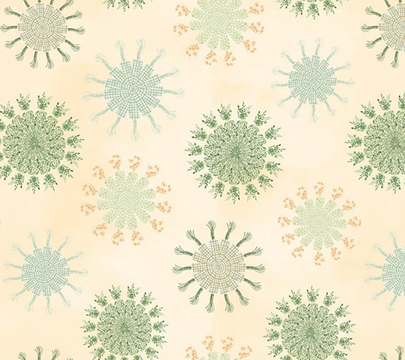 Spring Serenade Carrot Pinwheels Pale Yellow from Blank Quilting