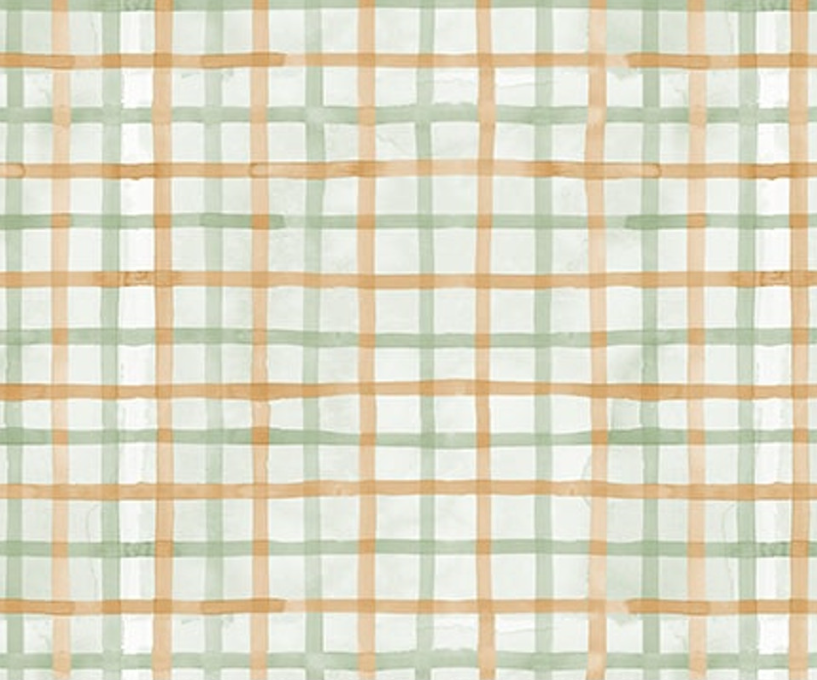 Spring Serenade Plaid Watercolor Light Green from Blank Quilting