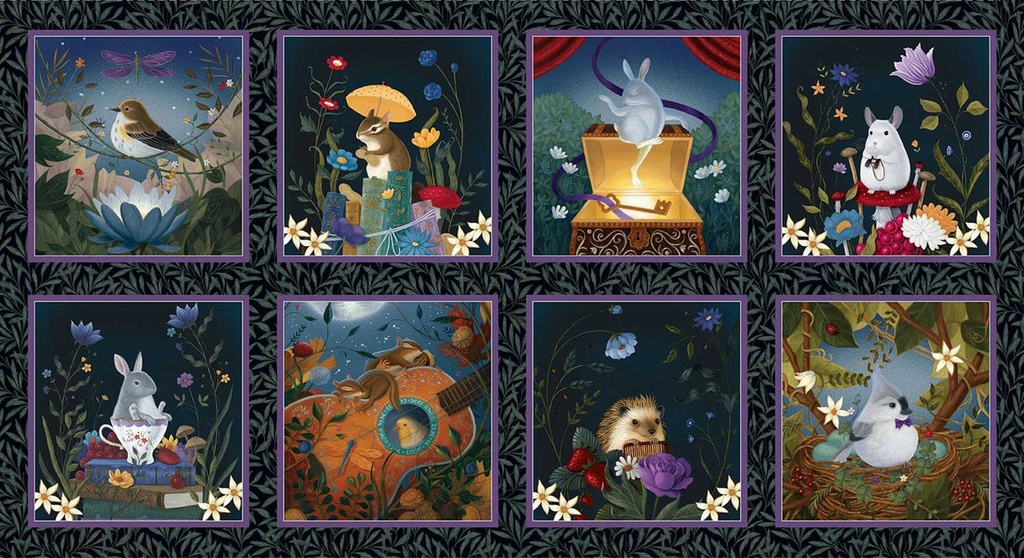 Serenade Block Panel Navy from Henry Glass