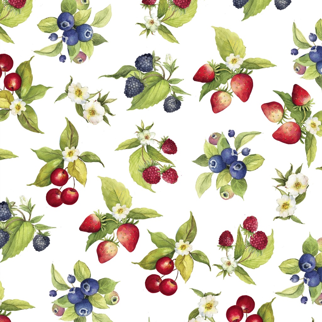 Patchwork Picnic Fruit Toss White from Lumin Fabrics
