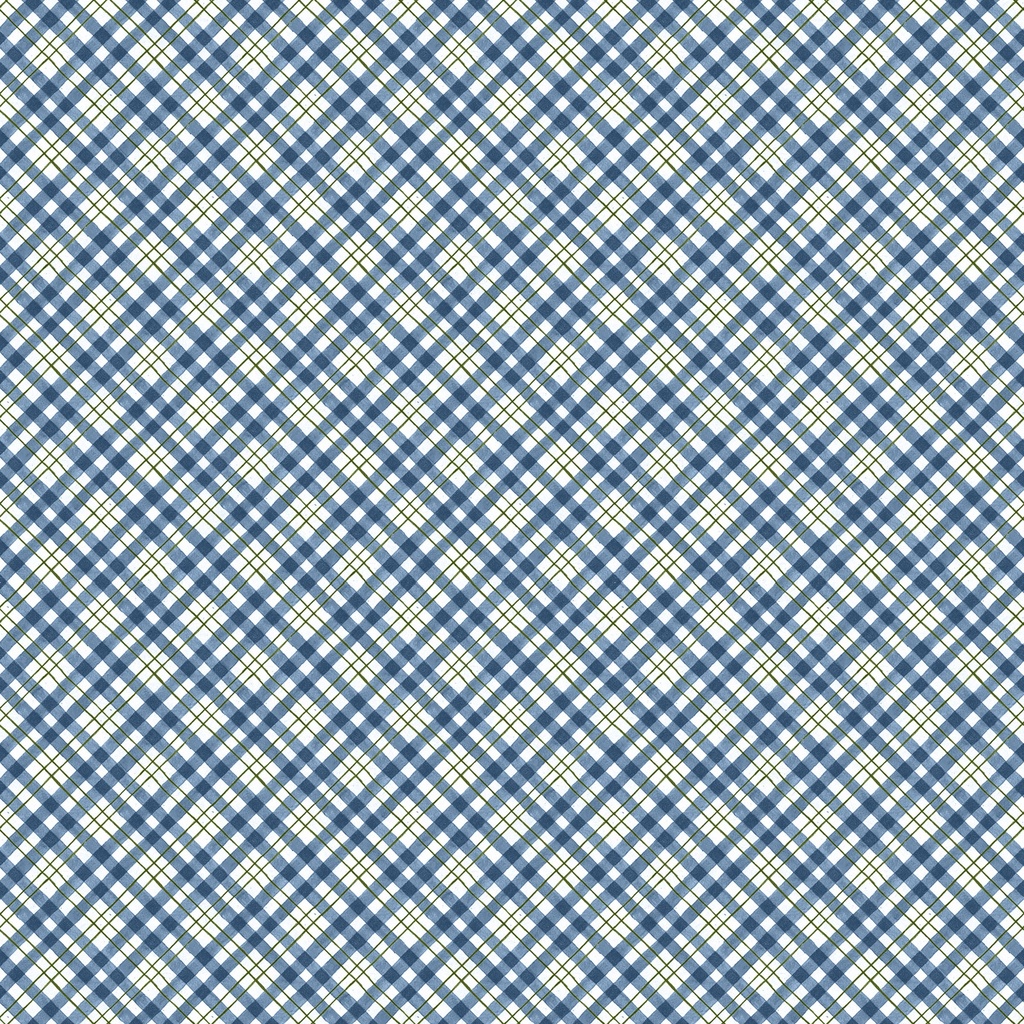 Patchwork Picnic Diagonal Plaid Blue from Lumin Fabrics