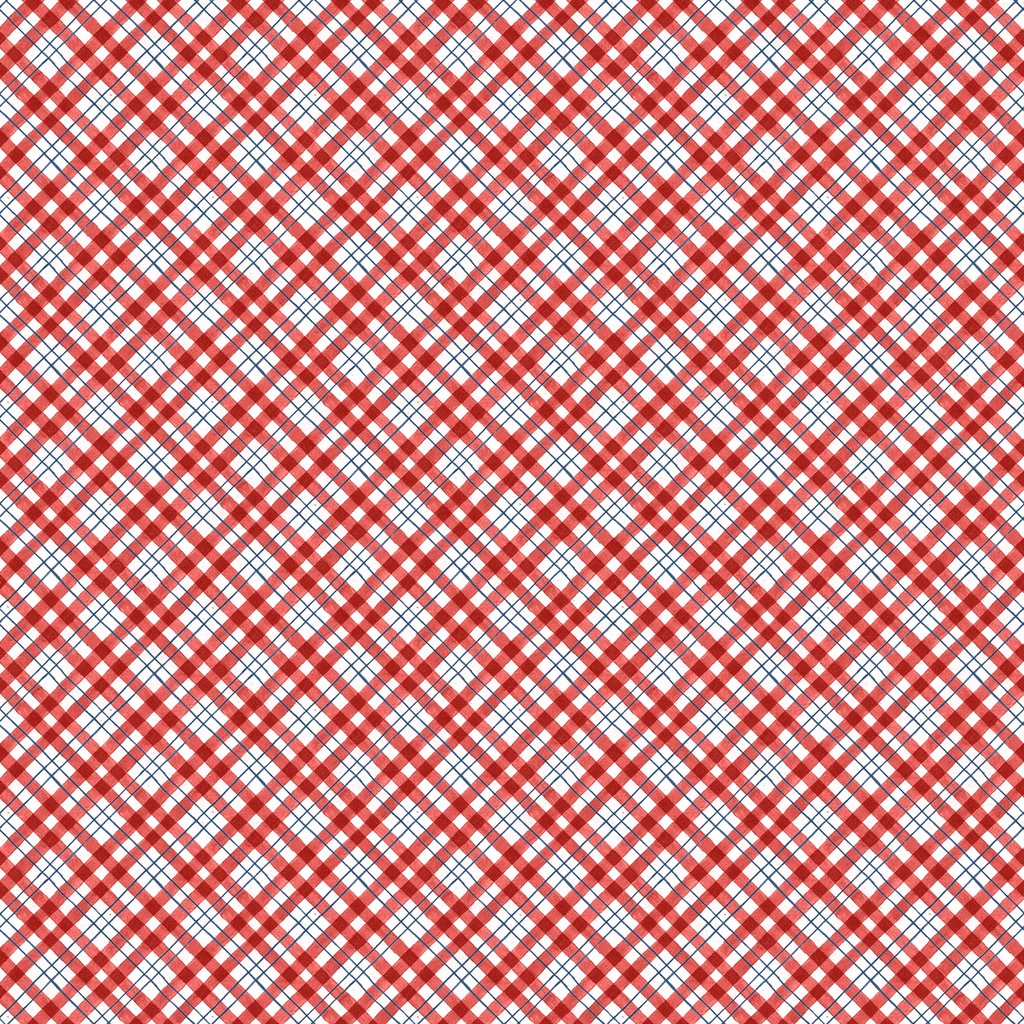 Patchwork Picnic Diagonal Plaid Red from Lumin Fabrics