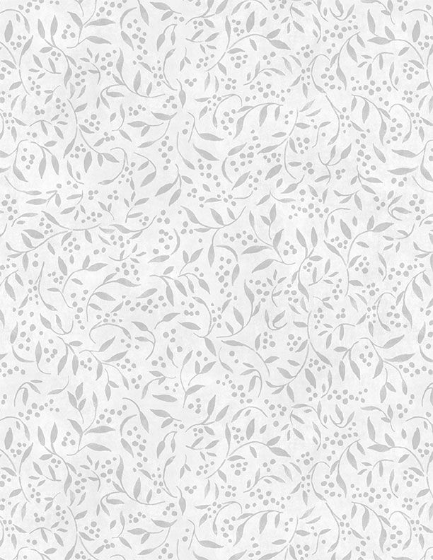 Country Blue Tonal Leaves Gray from Wilmington Prints