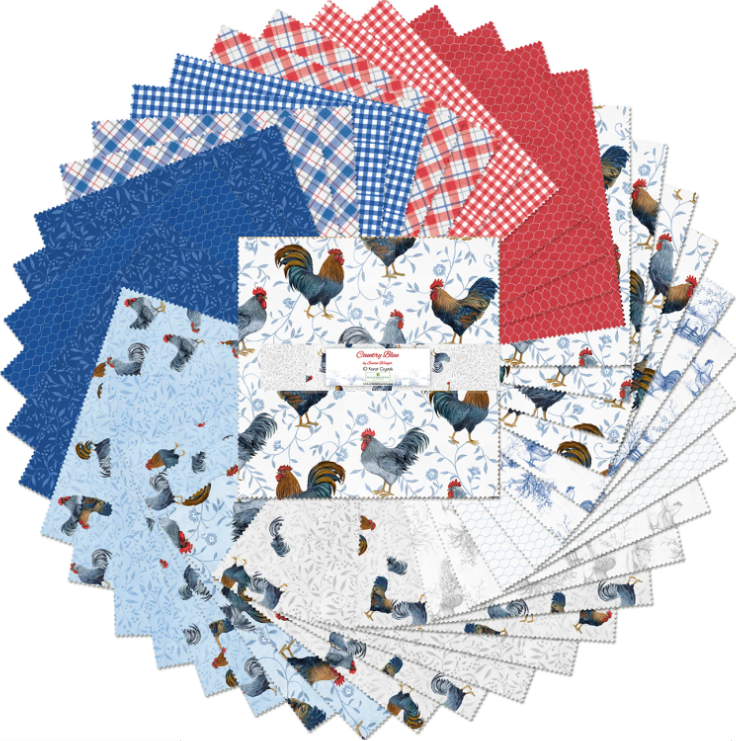 Country Blue 5 Karat Gems from Wilmington Prints