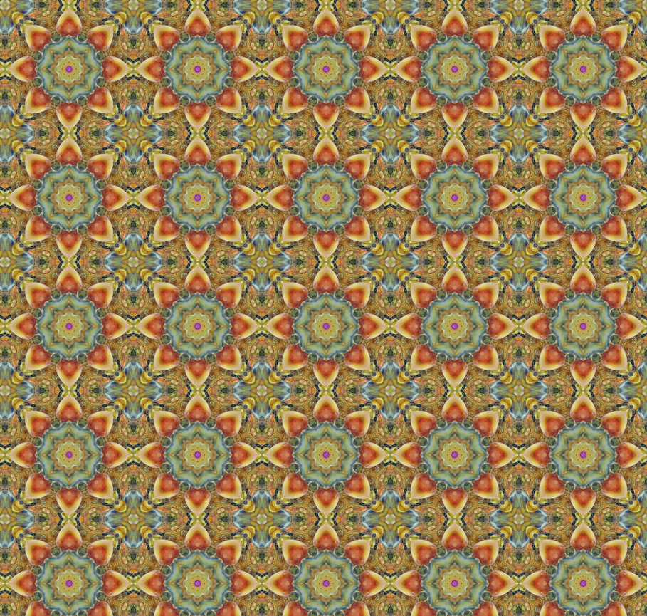 Bubblelicious Flower Burst Gold from Hoffman Fabrics