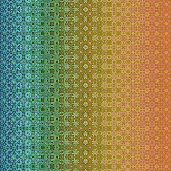 Bubblelicious Large Kaleidoscope Stripes Ocean from Hoffman Fabrics