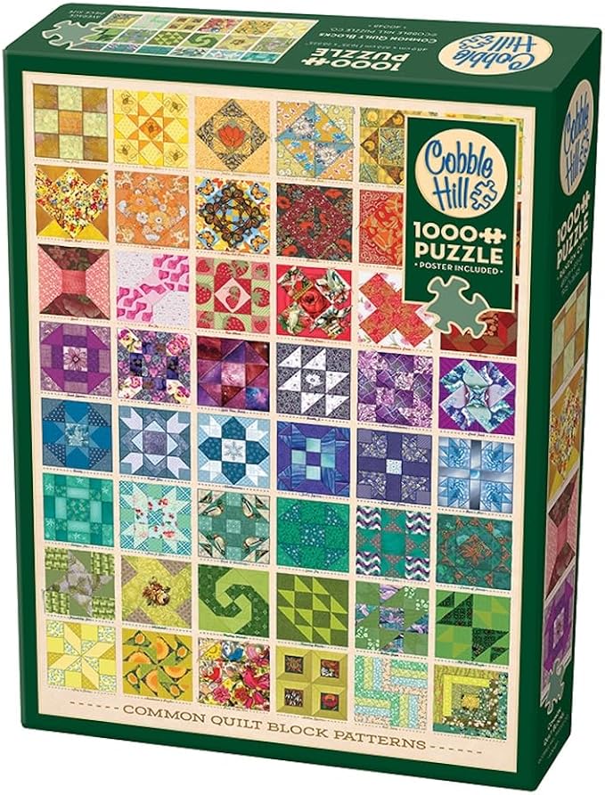 Common  Quilt Blocks - 1000 Piece Puzzle from Cobble Hill