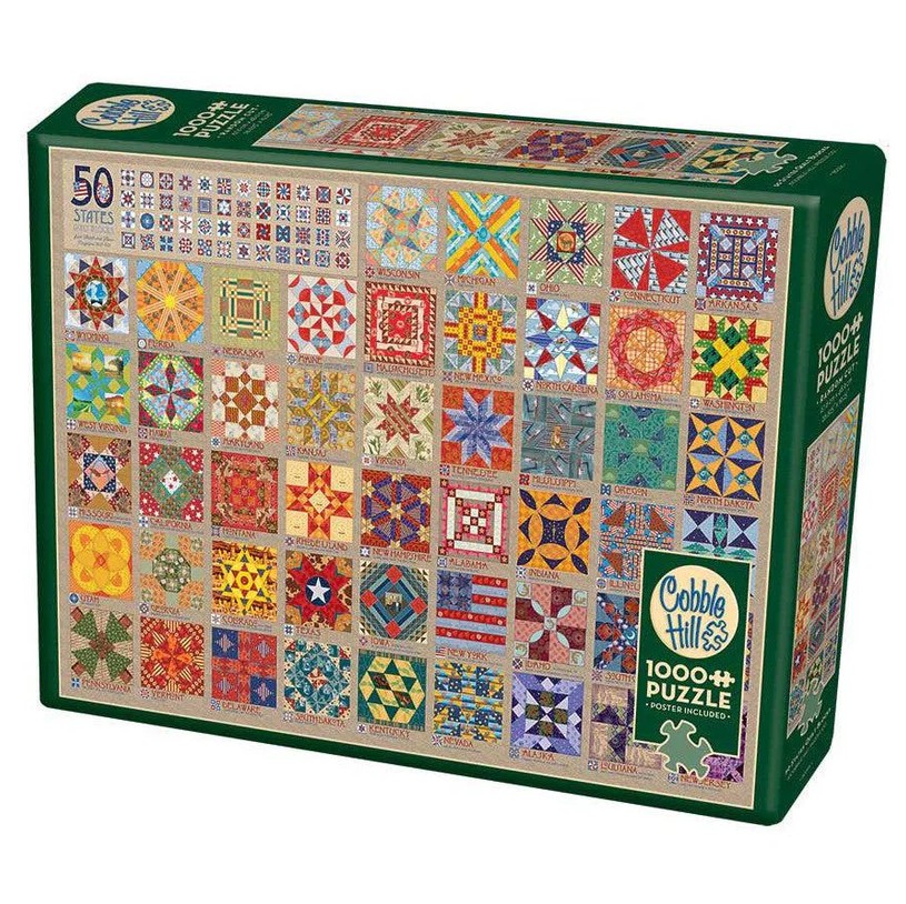50 States Quilt Blocks - 1000 Piece Puzzle from Cobble Hill