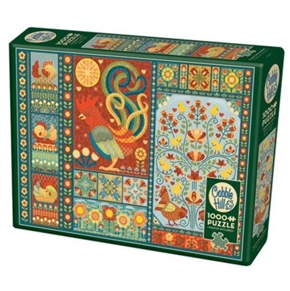 Scandi Chicken Quilt - 1000 Piece Puzzle from Cobble Hill