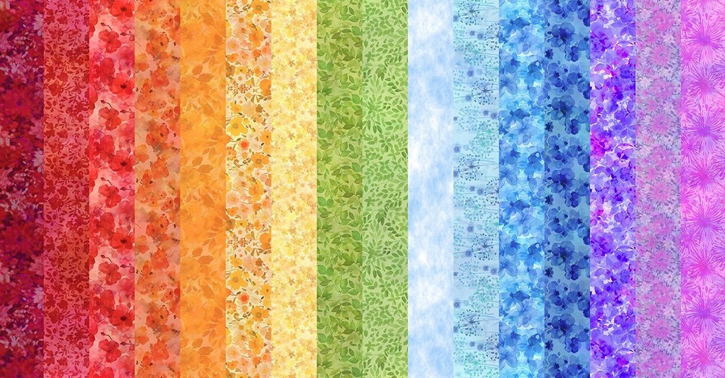 Blooming Day & Night Strip Rolls by Jason Yenter for In The Beginning Fabrics