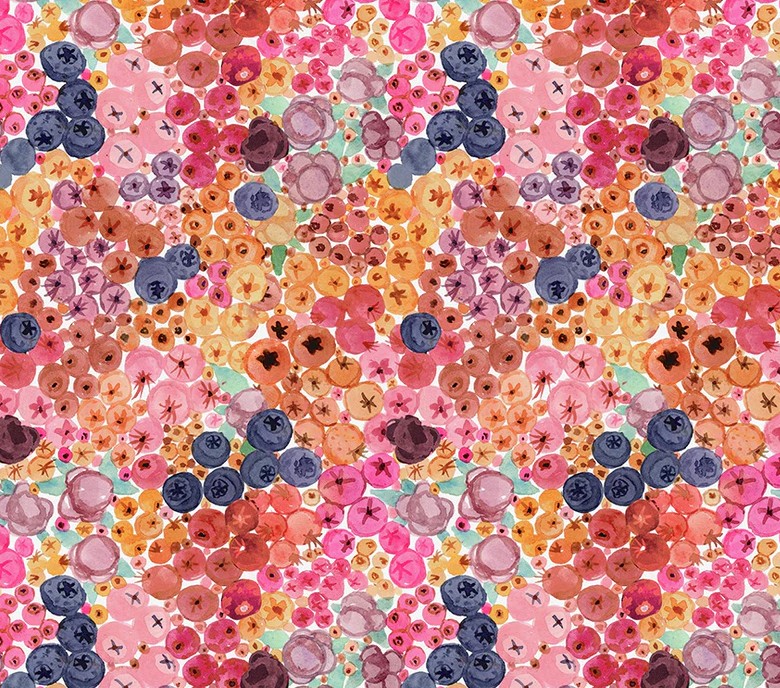 Forest Fruits Ripe Berries Pink by Betsy Olmsted for Windham Fabrics