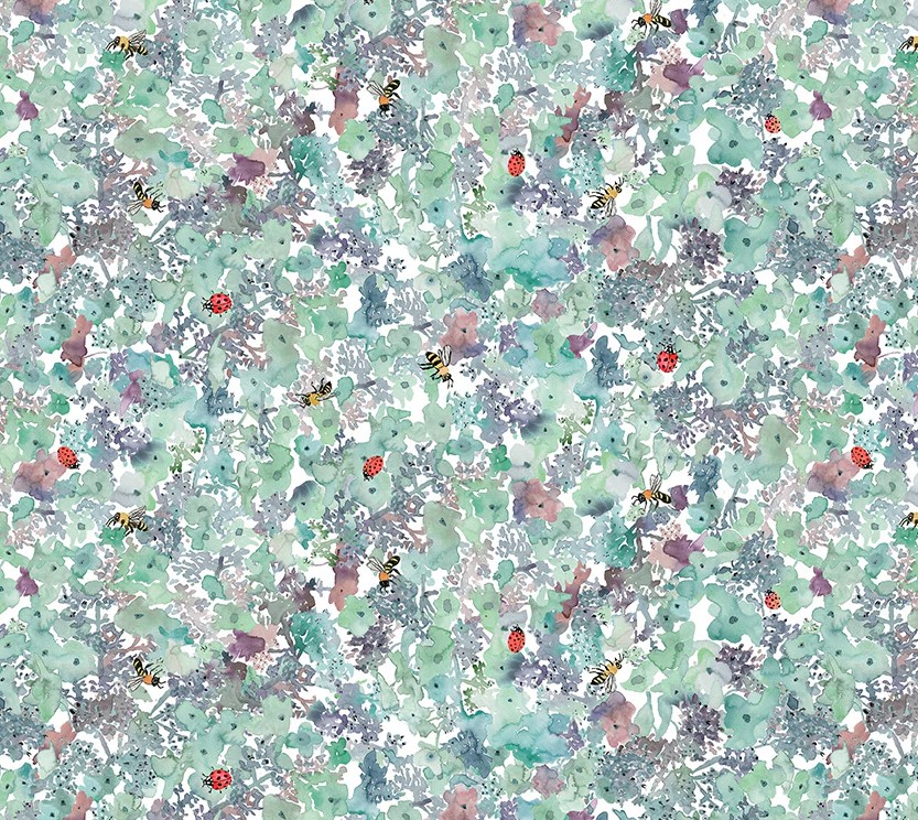 Forest Fruits Sweet Pollen Aqua by Betsy Olmsted for Windham Fabrics