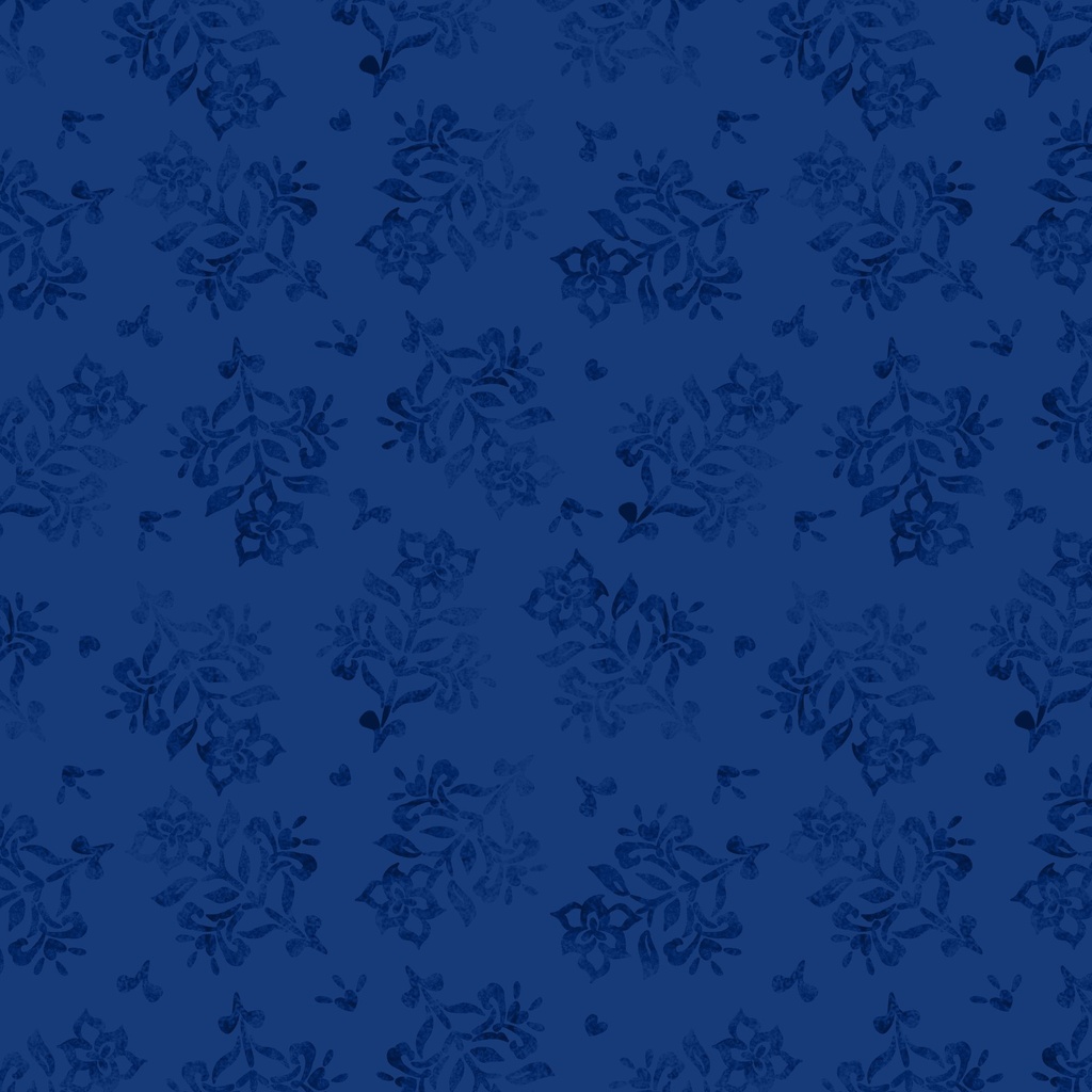 Amalfi Coast Floral Stamp Navy from Lumin Fabrics