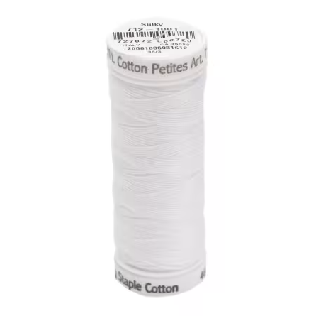 Sulky Petites Cotton Thread Bright White 1001