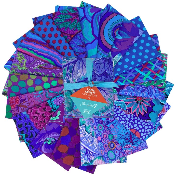 Classics Plus Royal Fat Quarter Bundle by Kaffe Fassett Collective for FreeSpirit