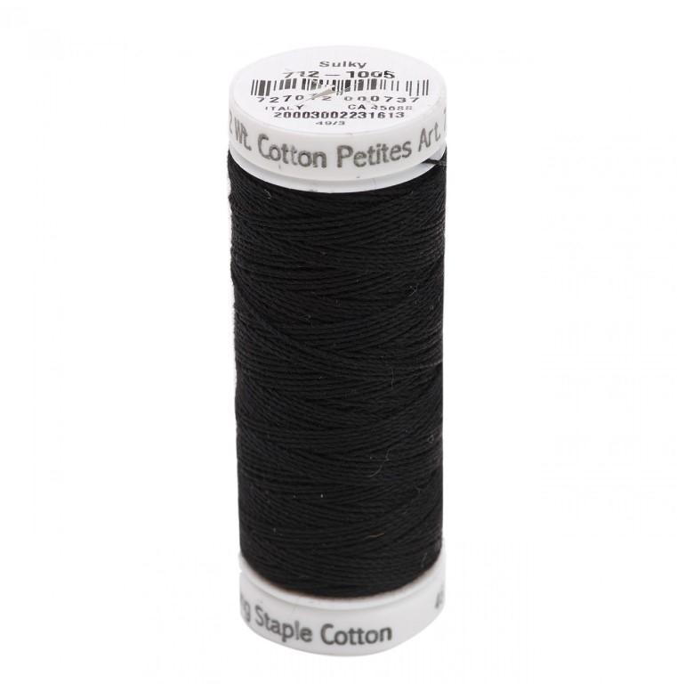 Sulky Petites Black Cotton Thread 12 Wt