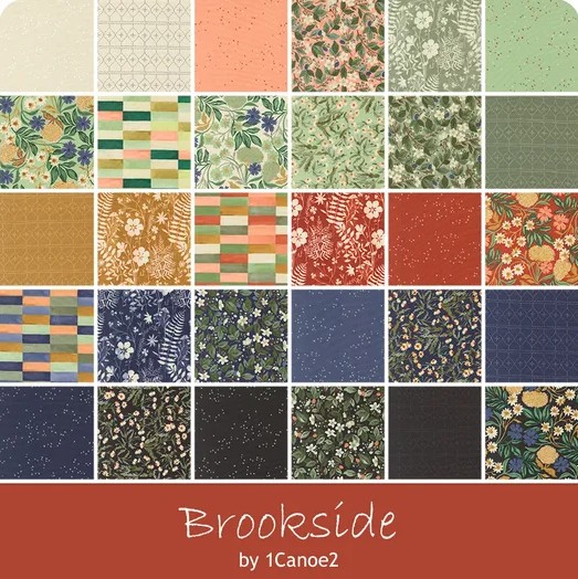 Brookside Mini Charm Pack by 1Canoe2 for Moda Fabrics