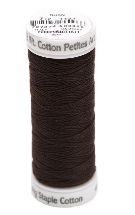 Sulky Cotton Petites Thread Cloister Brown 2-ply 12wt 50yds
