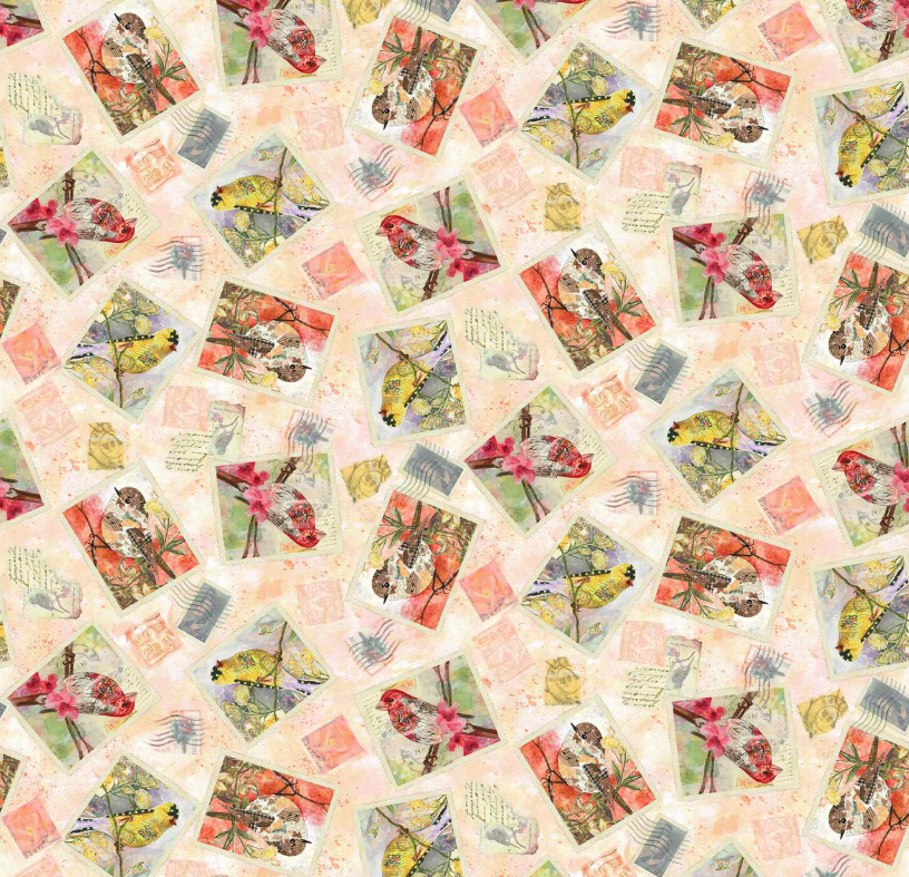 Air Mail Postcard Toss Peach from Studio E