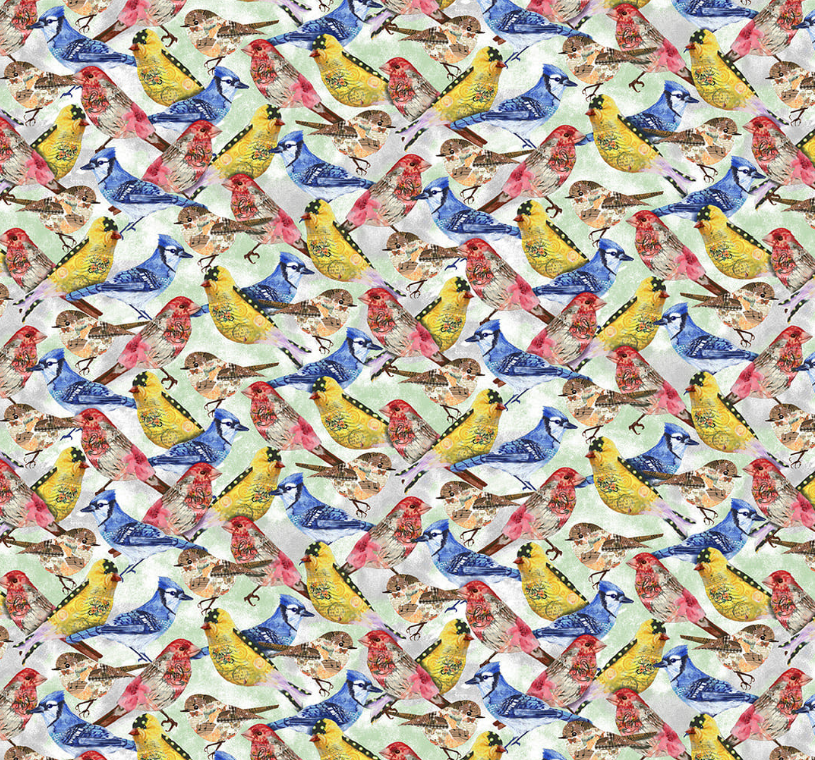 Air Mail Bird Crowd Multi from Studio E