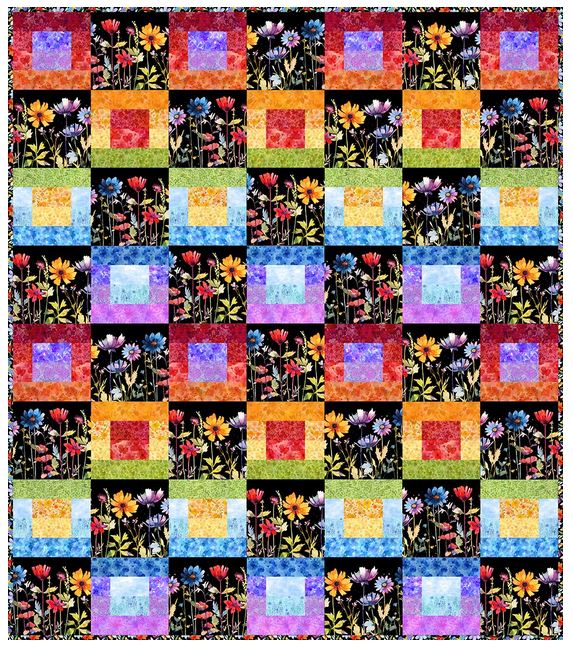 Blooming Night Quilt Kit from In the Beginning