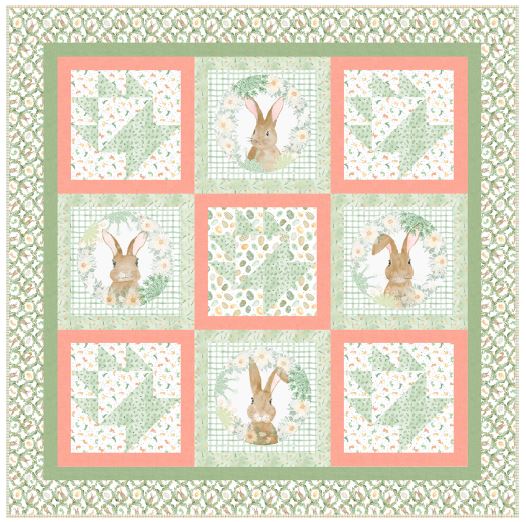 Bunnies & Baskets Quilt Kit from Blank