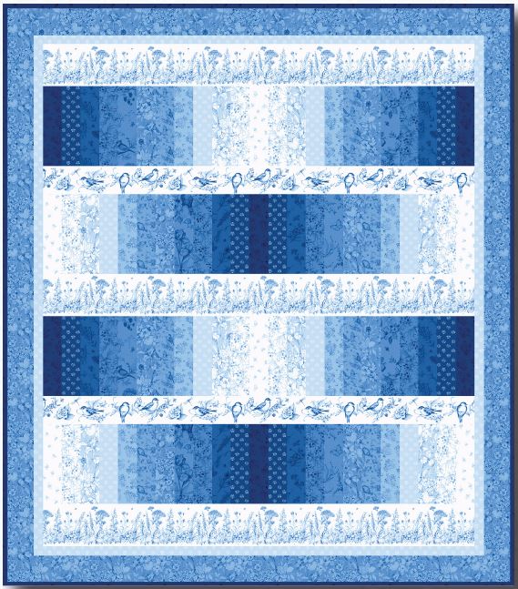 Serene Sea Quilt Kit by Elise Lea for White Owl Textiles