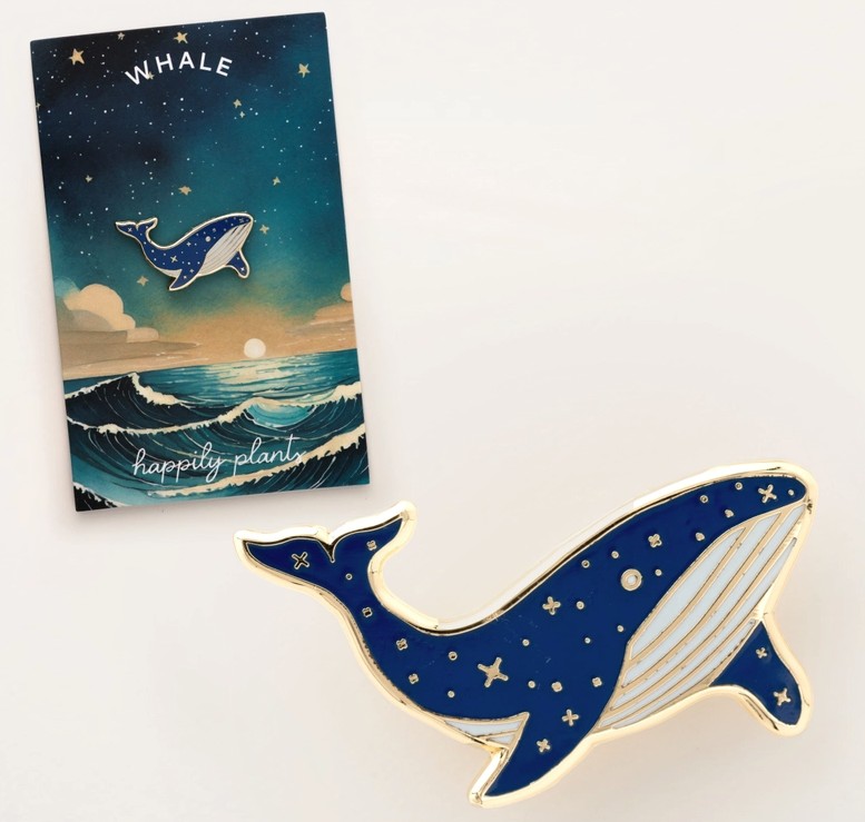 Whale Pin from Happily Plants