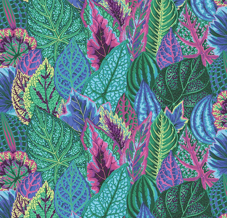 Kaffe Fassett Collective Stash Coleus Turquoise by Philip Jacobs for Kaffe Fassett Collective