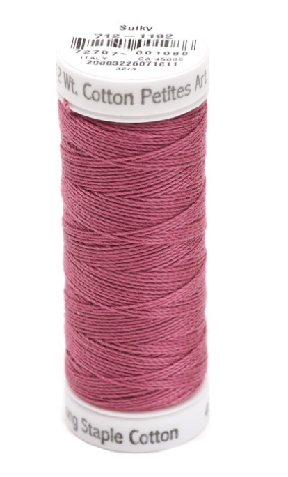 Sulky Cotton Petites Thread Fuchsia 2-ply 12wt 50yds