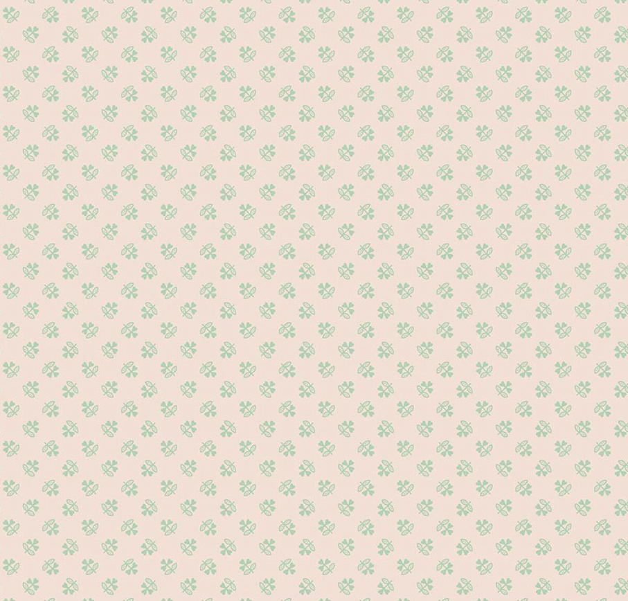 Farmer's Daughter Clover Background Sage from Riley Blake
