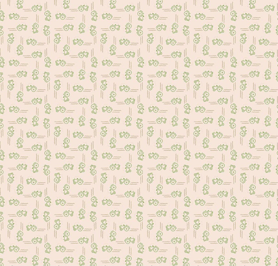 Farmer's Daughter Tractors Background Thyme from Riley Blake