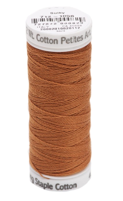 Sulky Cotton Petites Thread Medium Tawny Tan 2-ply 12wt 50yds