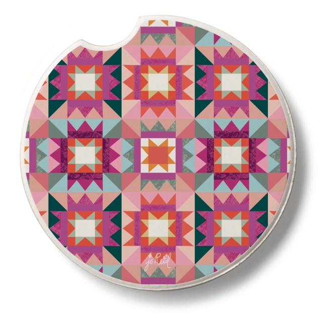 Vintage Patchwork Stone Car Coaster