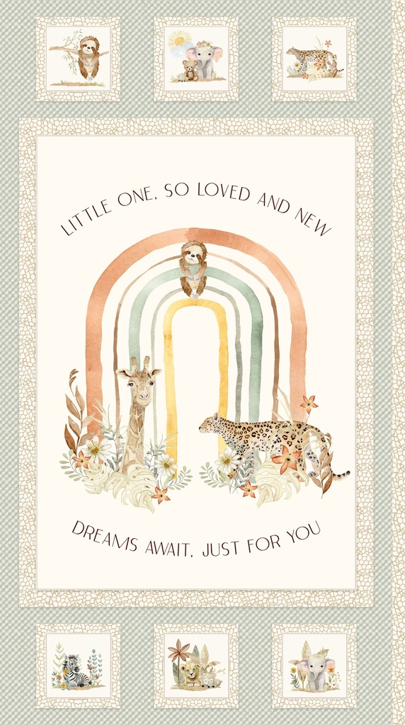 Mini Menagerie Animal Panel from P&B Textiles