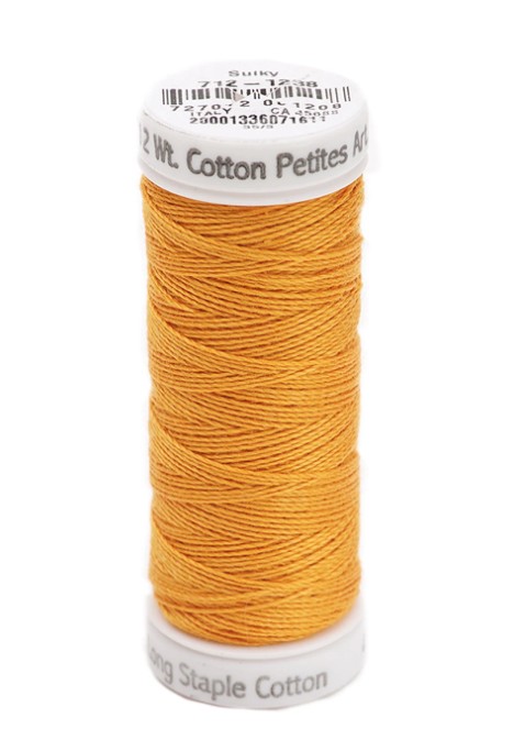 Sulky Cotton Petites Thread Orange Sunrise 2-ply 12wt 50yds