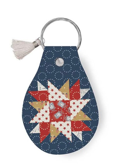 Independence Leather Circle Keychain from Riley Blake Designs