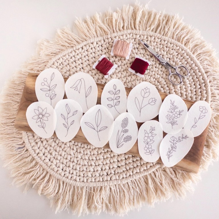 Wildflower Stick & Stitch Hand Embroidery Patterns from Olmsted Needlework Co.