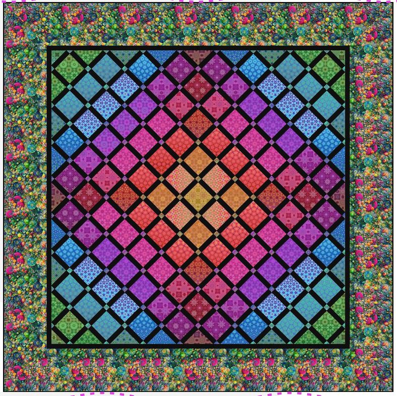 Luminous Lattice Quilt Kit from Hoffman