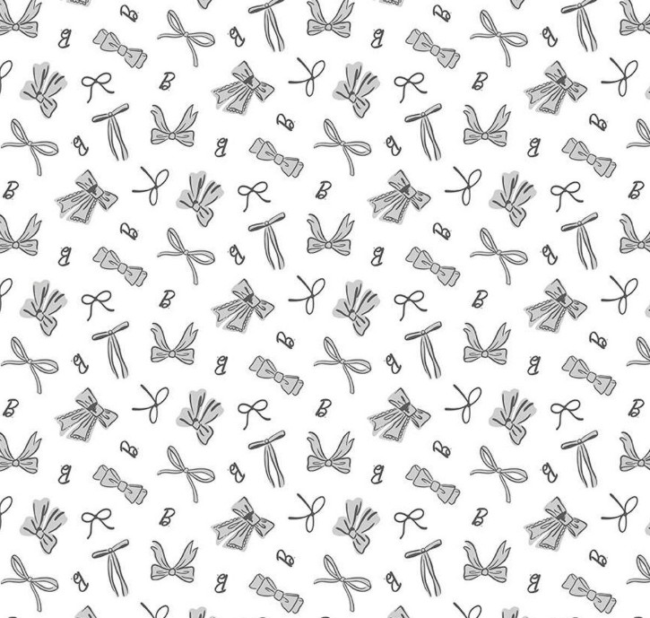 Barbie Vintage Bows White from Riley Blake Designs