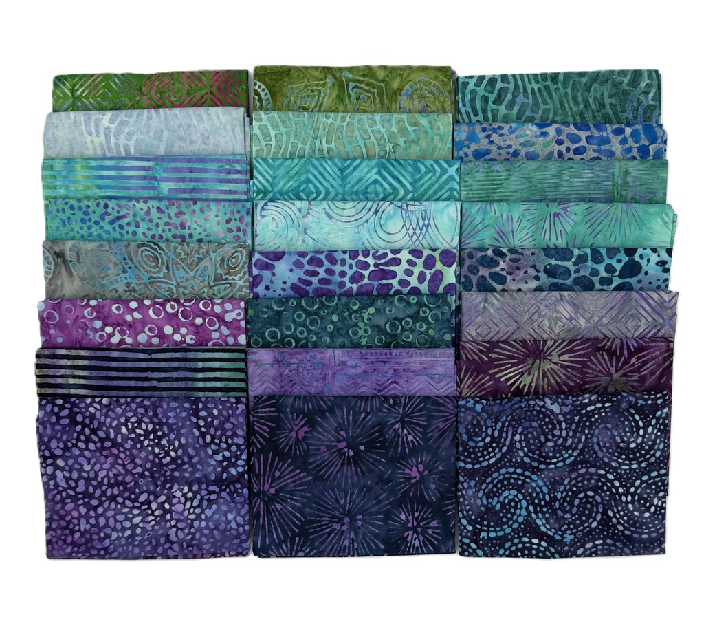 Ocean Mandala Batik Fat Quarter Bundle by Blank