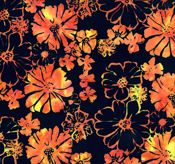 Bali Batik Monarch Migration Bold Floral Poppy from Hoffman Fabrics