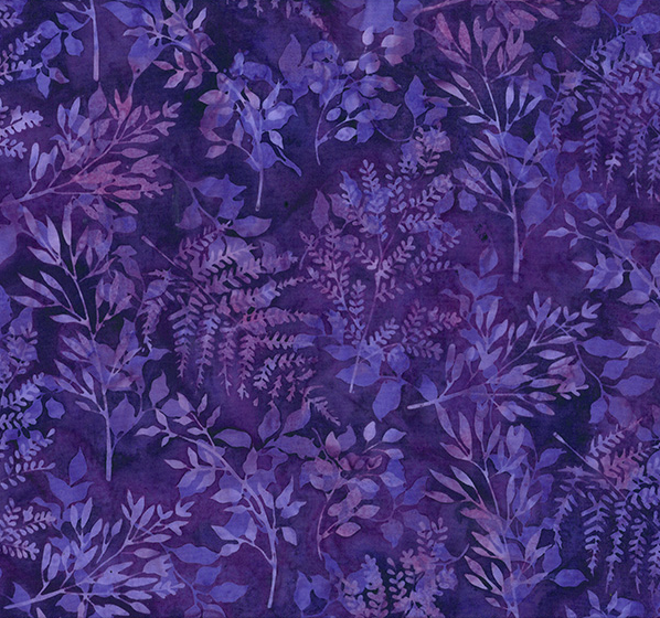 Bali Dandelions at Dusk Batik Leafy Branches Vegas from Hoffman Fabrics