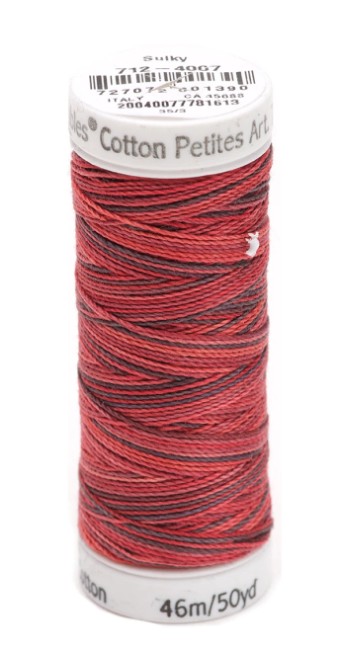 Sulky Cotton Petites Blendables Thread Red Brick 2-ply 12wt 50yds