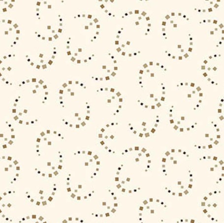 Pennyberry Farm Confetti Crescents Cream by Kim Diehl for Henry Glass