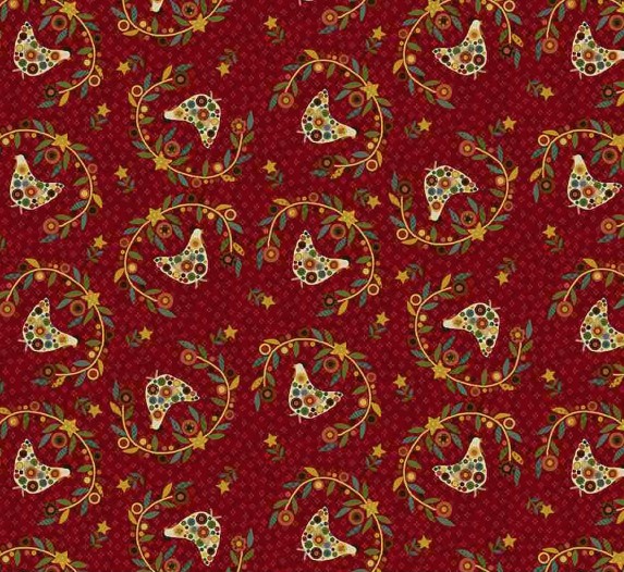 Pennyberry Farm Henny Penny Red by Kim Diehl for Henry Glass