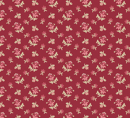 Wildflower Cottage Scatter Garden Crimson from Andover Fabrics