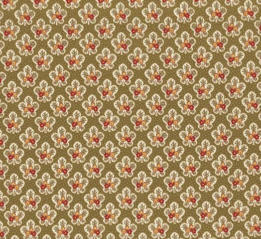 Love Struck Leafy Blossoms Green by Kim Diehl for Henry Glass
