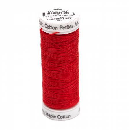 Sulky Cotton Petites Thread Christmas Red 2-ply 12wt 50yds
