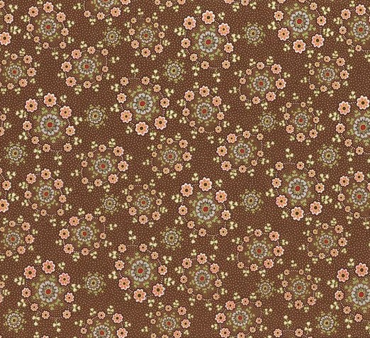 Love Struck Daisy Wreaths Brown by Kim Diehl for Henry Glass